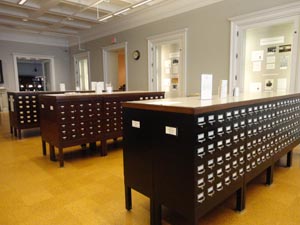 Wide view of HSP's card catalogs