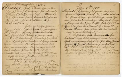 William Still's journal entry concerning Harriet Tubman